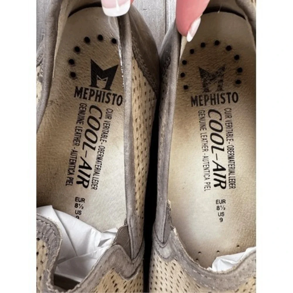 MEPHISTO TIAGO PERFORATED LOAFER MEN LEATHER TAN SHOES‎ AIR RELAX SIZE 9